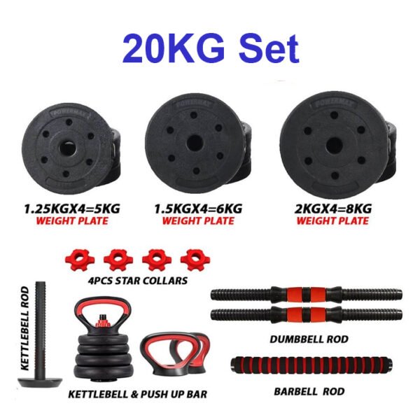 20KG Dumbbell set with kettlebell multifunctional