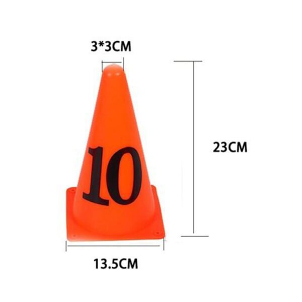 23CM Numbered Marking Cones (Pack of 10) - Image 2